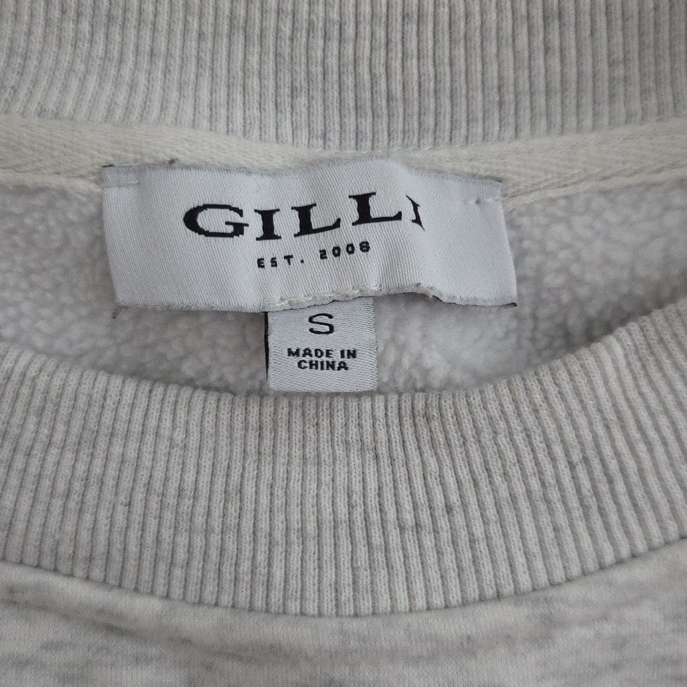 Gilli Sunset Beach Surf Club Embroidered Gray Crewneck Sweatshirt Oversized S - Picture 5 of 8